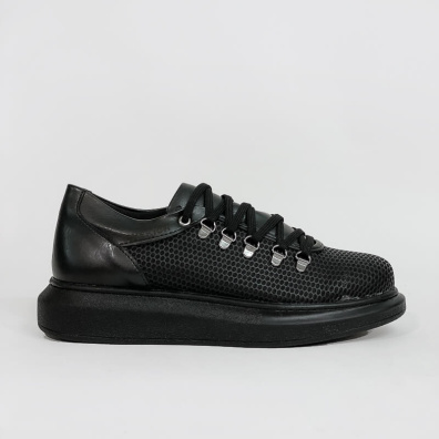 Casual Sneaker Με Χοντρή Σόλα CH021 Μαύρο