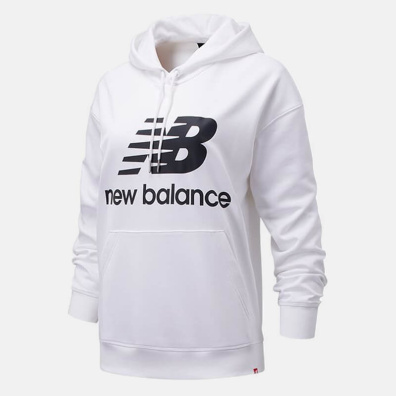 Φούτερ New Balance Essentials Stacked Logo WT03547WK Άσπρο