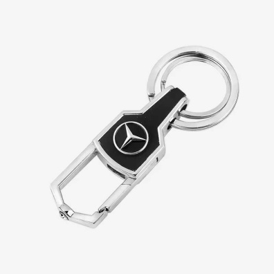 Μπρελόκ Auto Set Με Λογότυπο Mercedes AS0501 Ασημί-Μαύρο
