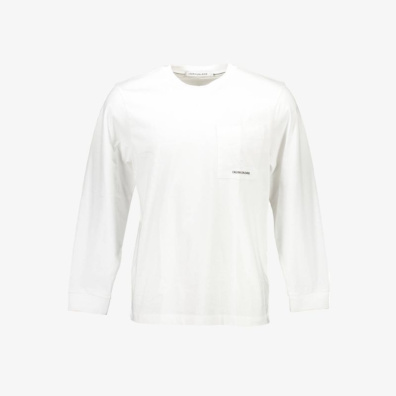 Μονόχρωμη Μπλούζα Calvin Klein J30J319106-YAF Άσπρο