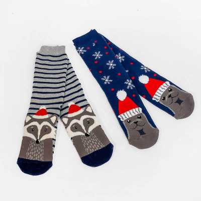 Σετ Δώρου Χριστουγεννιάτικες Κάλτσες 2 Ζεύγη 1750030 Πολύχρωμο