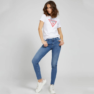 T-shirt Guess Jeans W1YI1BI3Z11-G011 Άσπρο