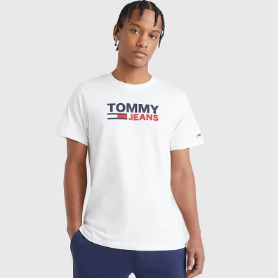 T-shirt Tommy Hilfiger DM0DM15379-YBR Άσπρο