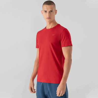 Μονόχρωμο T-shirt 4F NOSH4-TSM352-62S Κόκκινο