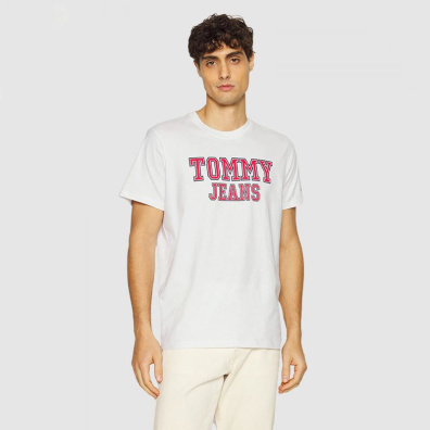T-shirt Με Στάμπα Tommy Hilfiger DM0DM16405-YBR Άσπρο