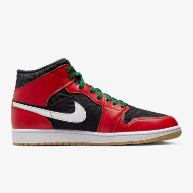 Μποτάκια Nike Air Jordan 1 Mid DQ8417-006 Μαύρο Κόκκινο