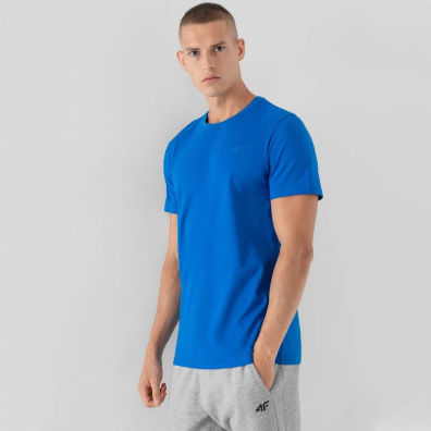 Μονόχρωμο T-shirt 4F H4L22-TSM352-33S Μπλε