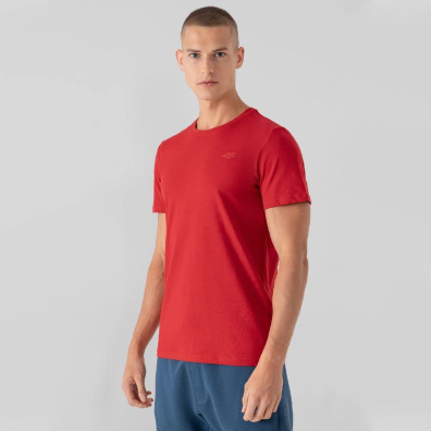 Μονόχρωμο T-shirt 4F H4L22-TSM352-62S Κόκκινο