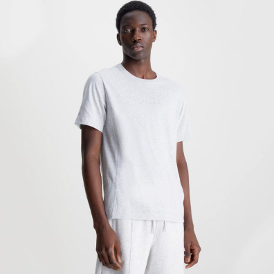 Μονόχρωμο T-shirt Calvin Klein 00GMS3K108-P7X Ανοιχτό Γκρι