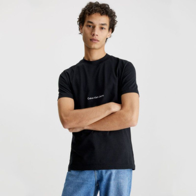 Μονόχρωμο T-shirt Calvin Klein J30J322848-BEH Μαύρο
