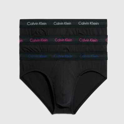 Μονόχρωμα Σλιπ Calvin Klein 3 Τεμάχια 0000U2661G-CAQ Μαύρο