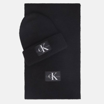 Σετ Σκούφος - Κασκόλ Calvin Klein K50K509910-BDS Μαύρο