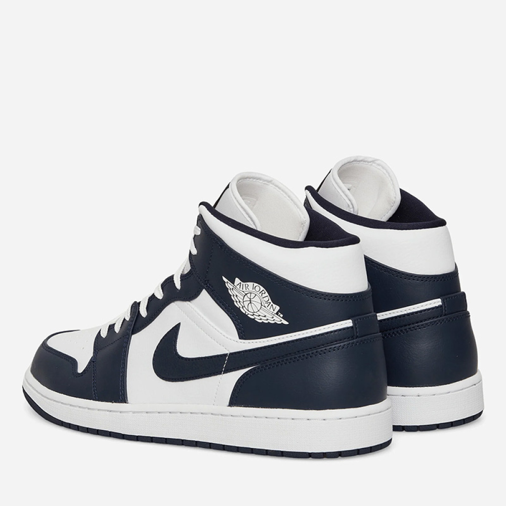 Sneakers Nike Air Jordan 1 Mid 554724-174 Άσπρο Μπλε