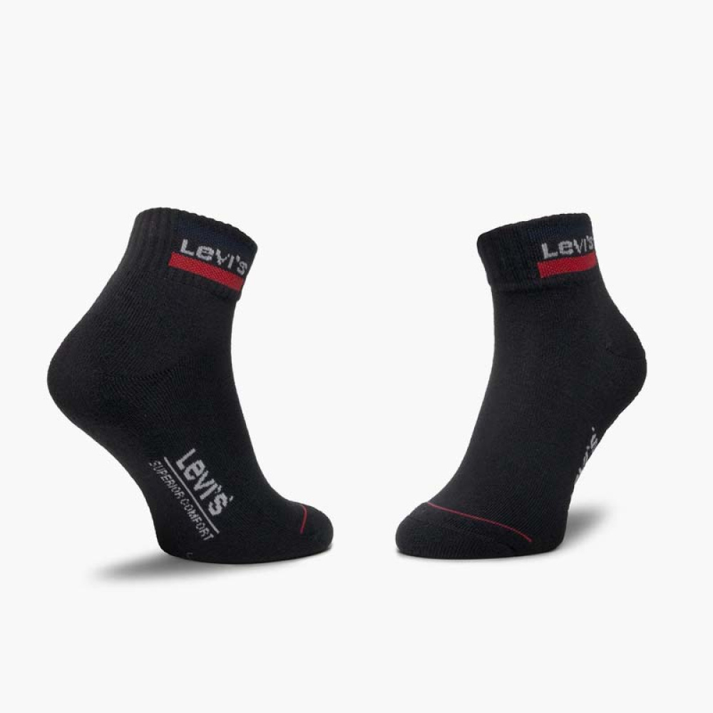 Κάλτσες Levi's Regular Cut 2 Ζεύγη 37157-0148 Μαύρο Γκρι