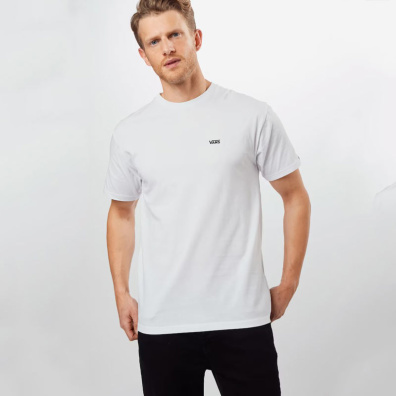 Μονόχρωμο T-shirt Vans VN0A54TF-YB2 Άσπρο