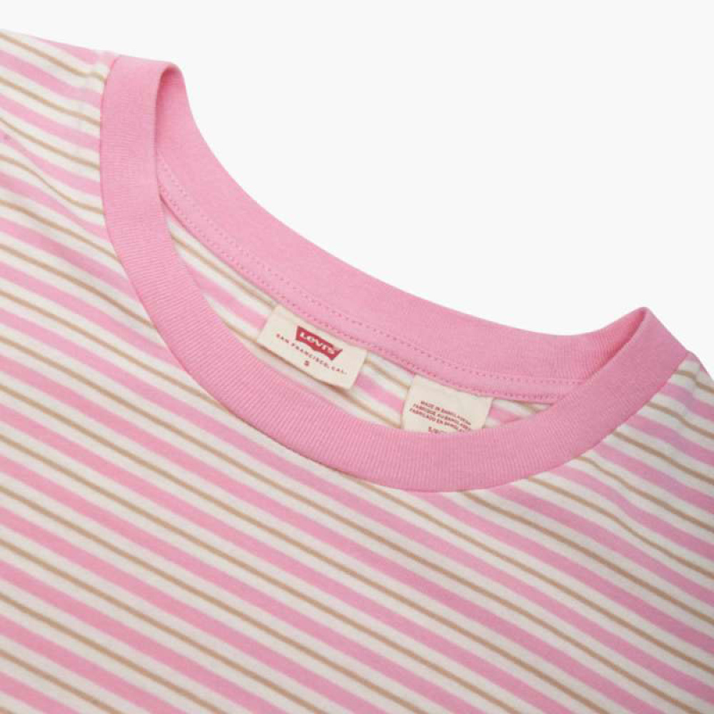 Ριγέ T-Shirt Levi`s 39185-0185 Ροζ