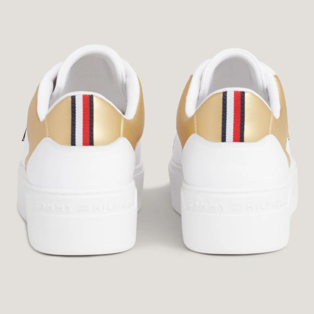 Sneaker Tommy Hilfiger TH Platform Court FW0FW08073-0K6 Λευκό