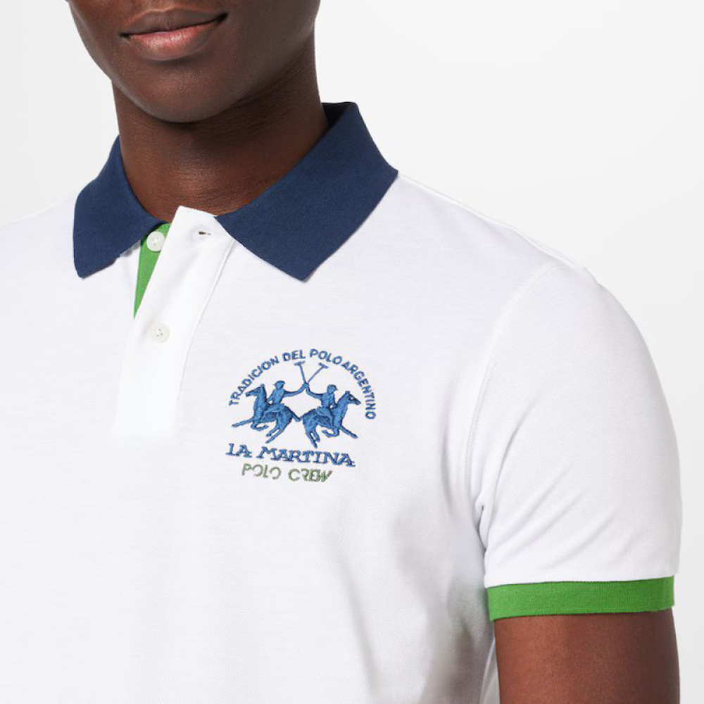 T-Shirt La Martina XMP310-PK031-00001 Άσπρο