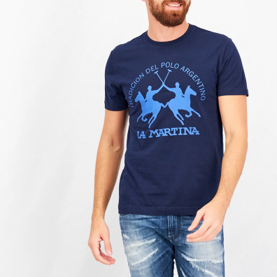 T-Shirt La Martina XMR011-JS206-07017 Μπλε
