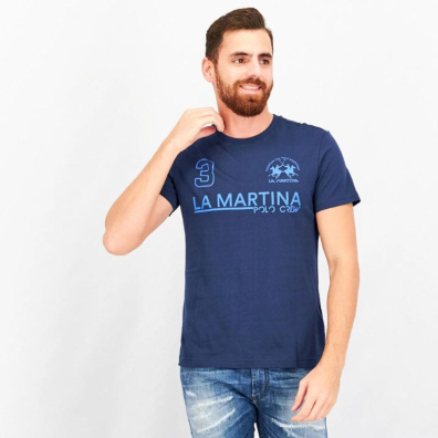 T-Shirt La Martina XMR310-JS206-07017 Μπλε