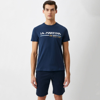 T-Shirt La Martina XMR311-JS206-07017 Μπλε
