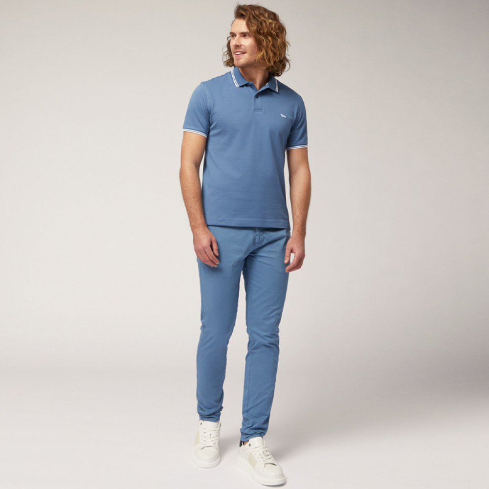 T-Shirt Polo Harmont & Blaine LNL010021148-856 Γαλάζιο