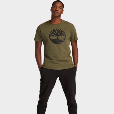 T-shirt Mε Λογότυπο Timberland River Tree TB0A2C6S-590 Χακί