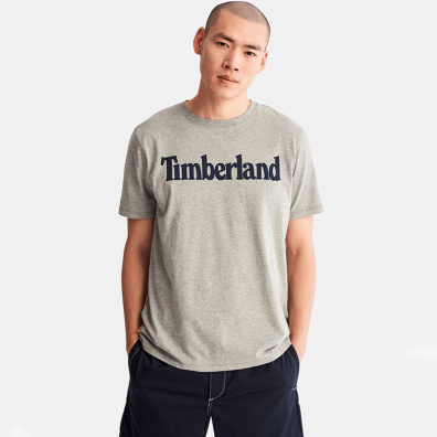 T-shirt Mε Λογότυπο Timberland TB0A2BRN-052 Γκρι