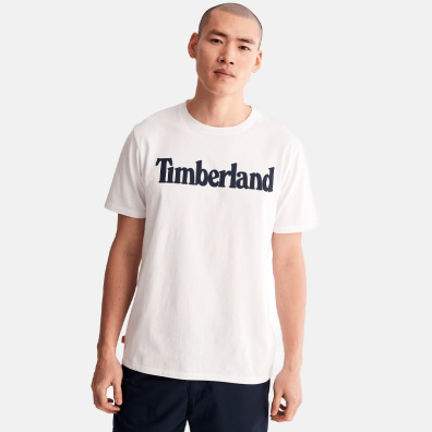 T-shirt Mε Λογότυπο Timberland TB0A2BRN-100 Άσπρο