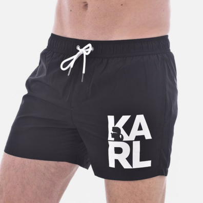 Μαγιό Σορτς Karl Lagerfeld KL21MBS02 Μαύρο